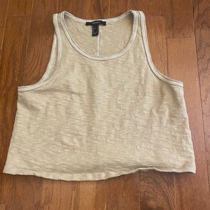Forever 21, cropped tan tank, loose fitting, barely worn, size large.